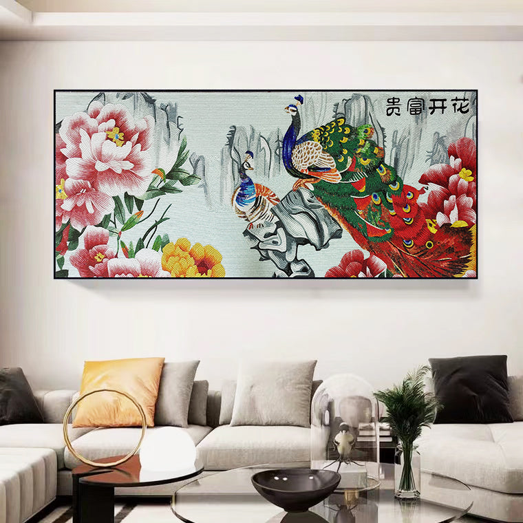 A Mosaic Art Blossom of Fortune Glass materials Custom made size AJ119