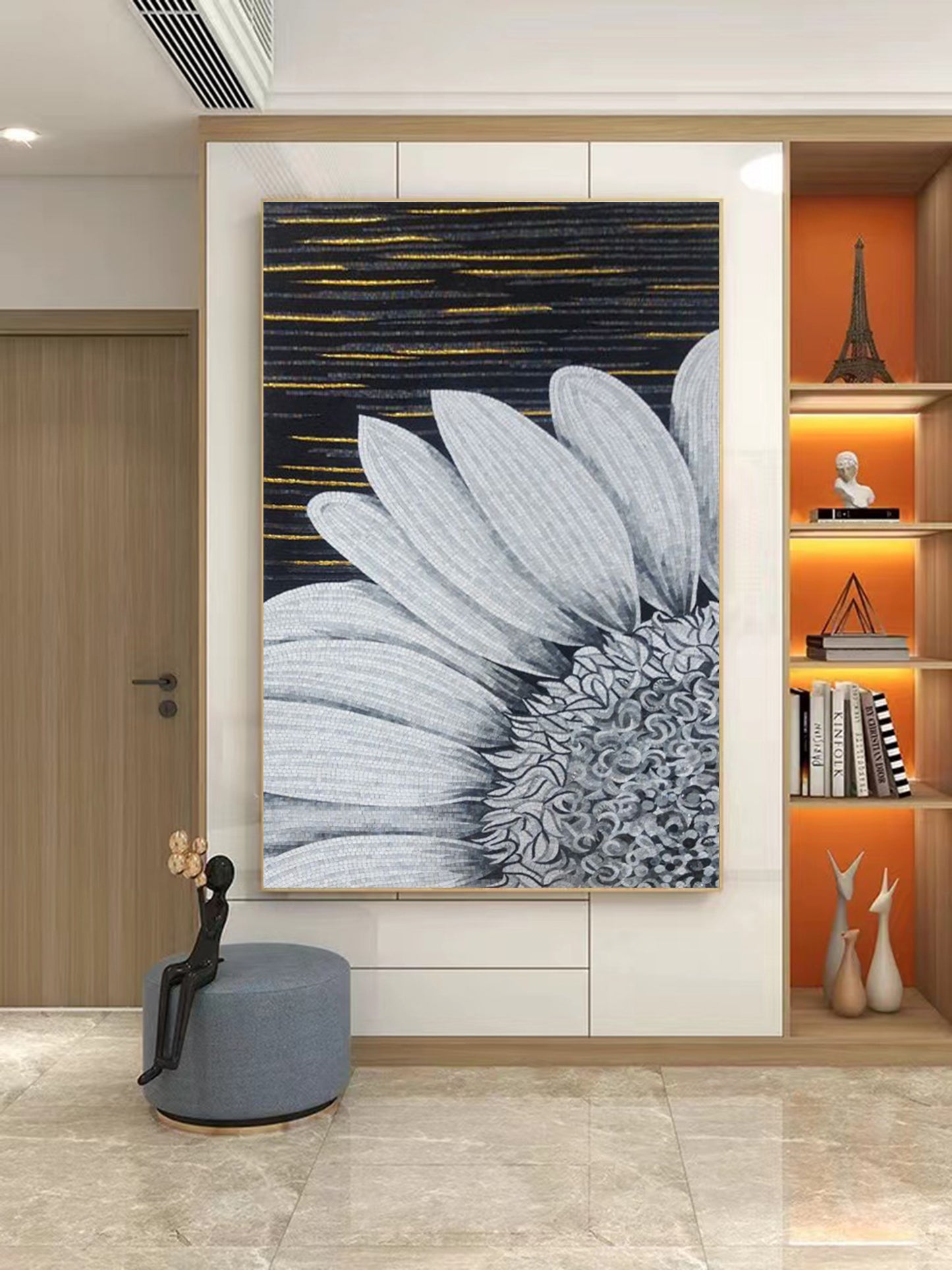 A Mosaic Art Wither away Glass materials Custom made size AJ36