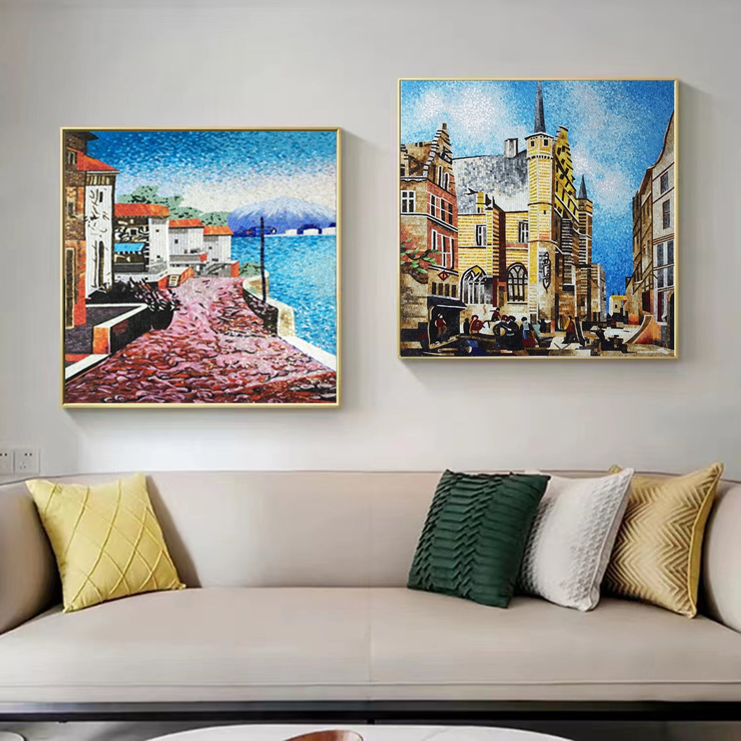 A Mosaic Art Yearning life Glass materials Custom made size AJ39