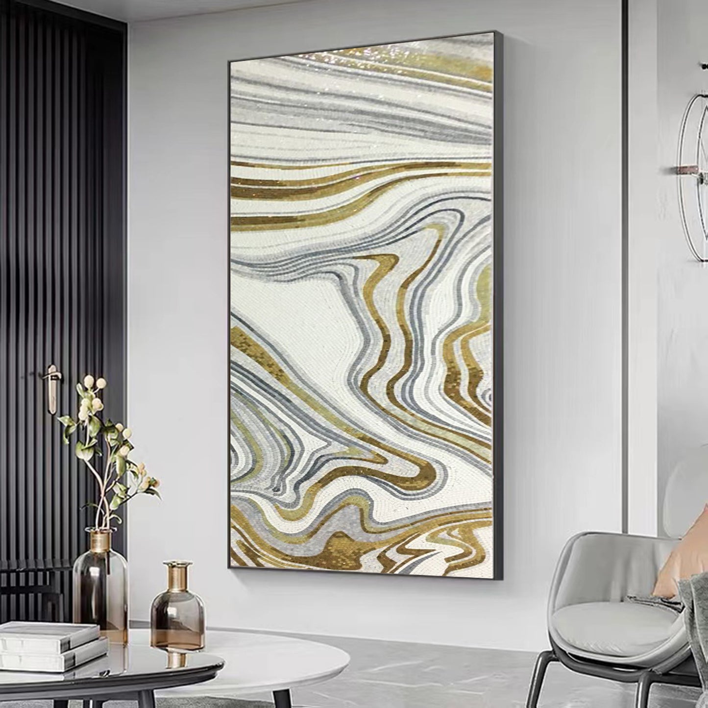 A Mosaic Art Free and Unfettered Glass materials Custom made size AJ16