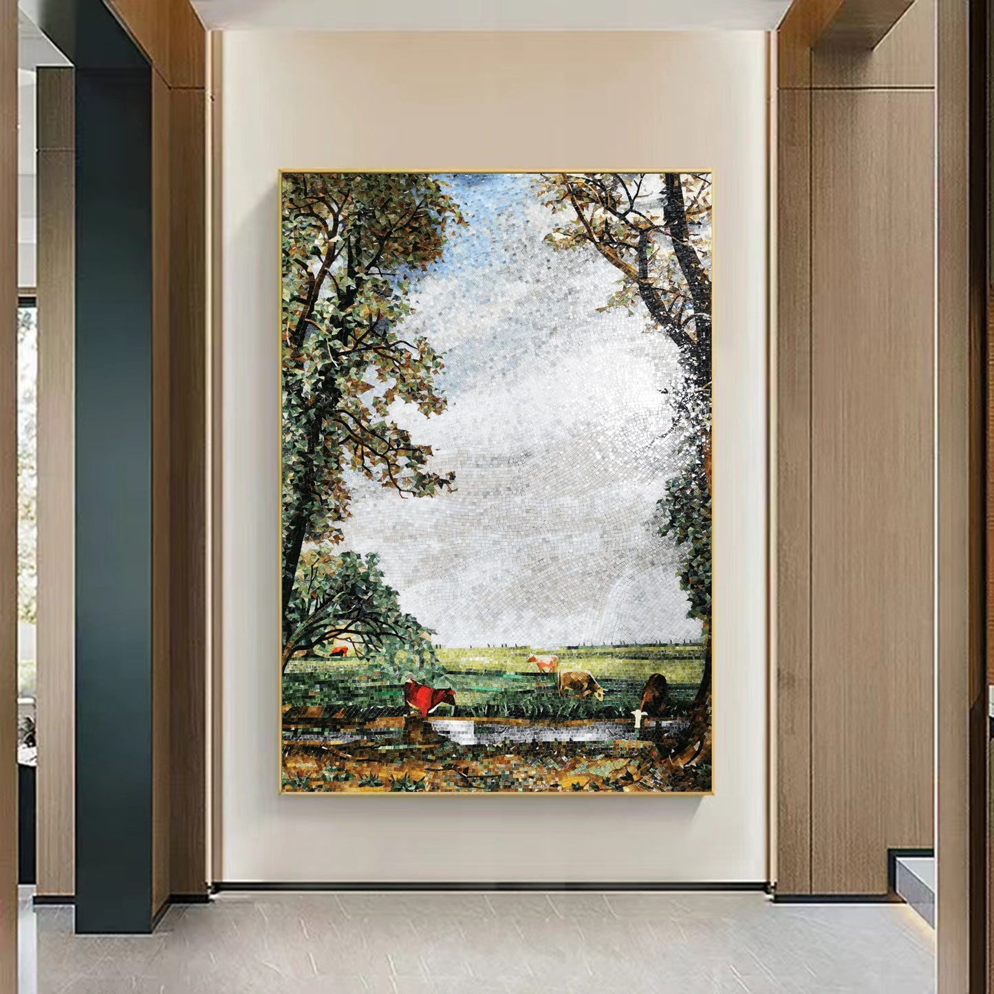 A Mosaic Art Farming Glass materials Custom made size AJ50