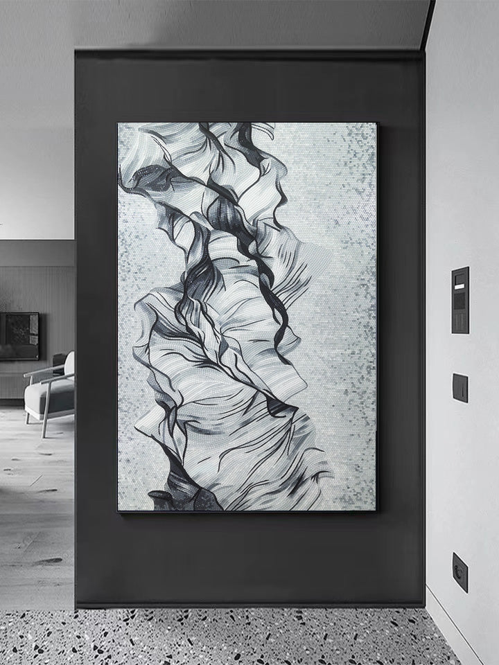 A Mosaic Art Free-flowing Glass materials Custom made size AJ57