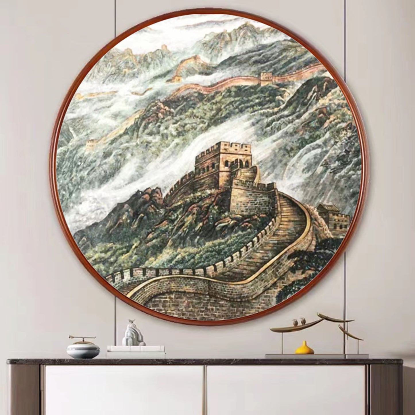 A Mosaic Art The Great Wall Glass materials Custom made size AJ131