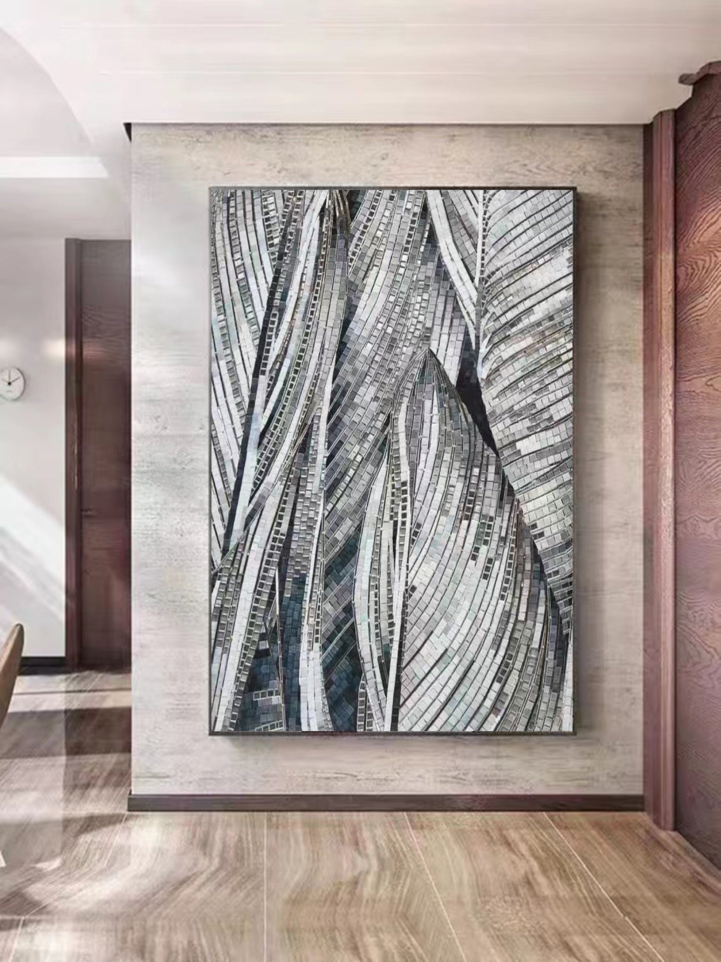 A Mosaic Art Overlapping Glass materials Custom made size AJ66