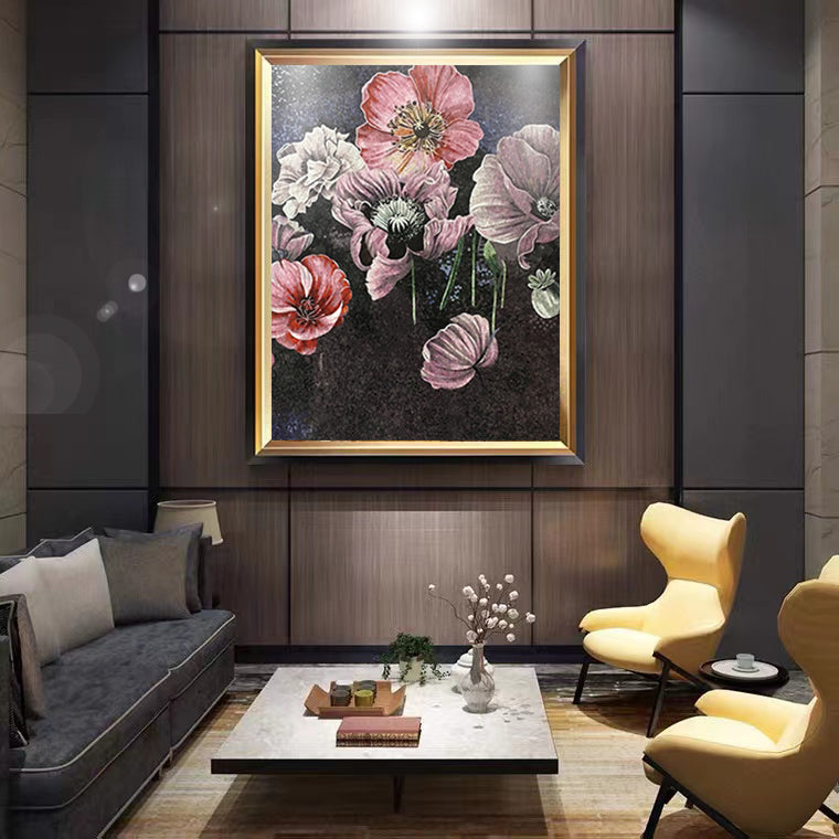 A Mosaic Art Hyacinth Glass materials Custom made size AJ114