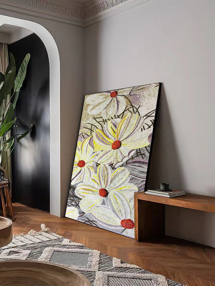 A Mosaic Art Narcissus Glass materials Custom made size AJ86